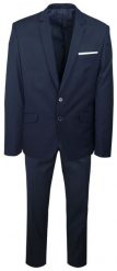 Męski, Taliowany Garnitur (Wesele, Studniówka) - Casino - Ciemny Granat. Garnitury męskie Casino, l, bez wzorów, z poliesteru, biznesowe. Za 385.00 zł.