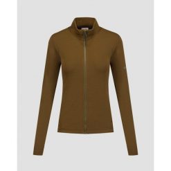 Bluza damska Dolomite Latemar Zip Fleece. Zielone bluzy damskie Dolomite, bez wzorów, bez ramiączek, bez kaptura. W wyprzedaży za 423.00 zł.