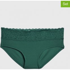 Figi (3 pary) w kolorze zielonym. Zielone majtki damskie Gap Body, z koronki. W wyprzedaży za 59.95 zł.