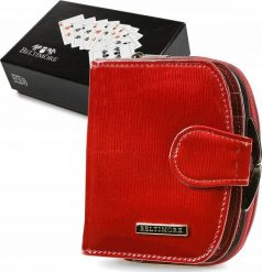 Beltimore Czerwony damski portfel skóra naturalna premium Beltimore A01. Czerwone portfele damskie Beltimore, ze skóry. Za 89.99 zł.