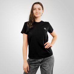 Karl Lagerfeld Koszulka damska Ikonik 2.0. Bluzki damskie KARL LAGERFELD, bez wzorów, bez kołnierzyka, bez ramiączek. Za 429.00 zł.