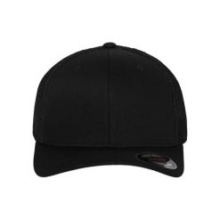 Czapka Flexfit Trucker. Czarne czapki damskie FLEXFIT, bez wzorów, z bawełny. Za 67.65 zł.