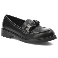 Czarne Półbuty S. Barski Eleganckie Buty. Czarne półbuty damskie S.BARSKI, bez wzorów, z lakierowanej skóry, eleganckie, bez obcasa, na płaskiej podeszwie, bez zapięcia. Za 135.99 zł.