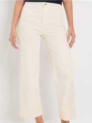 Jeansy culotte - kremowy. Białe jeansy damskie Sinsay, bez wzorów, z jeansu. Za 59.99 zł.