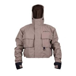 Kurtka do brodzenia model 444 AIR. Brązowe kurtki męskie Pros, l, bez wzorów, z neoprenu, eleganckie, bez kaptura. Za 899.00 zł.