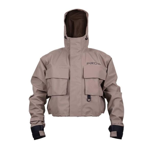 Kurtka do brodzenia model 444 AIR. Brązowe kurtki męskie Pros, l, bez wzorów, z neoprenu, eleganckie, bez kaptura. Za 859.90 zł.