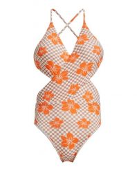 Jednoczęściowy strój kąpielowy dla Kobiety MINI HULA WRAP HL Brązowy. Brązowe stroje kąpielowe damskie Roxy, xl, bez wzorów, z elastanu. Za 359.99 zł.