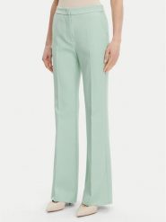 Maryley Spodnie materiałowe 25EB587/43SP Zielony Regular Fit. Zielone spodnie materiałowe damskie Maryley, bez wzorów, z materiału. Za 159.99 zł.
