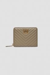 PINKO Beżowy portfel Taylor Zip Around. Brązowe portfele damskie Pinko. W wyprzedaży za 739.99 zł.