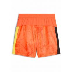 Młodzieżowe szorty KIDSUPER × MANCHESTER CITY PUMA Neon Sun Black Orange. Brązowa szorty damskie Puma, bez wzorów, młodzieżowe. Za 179.00 zł.