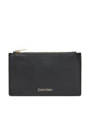 Calvin Klein Portfel Foil Logo Top Zip Cardcase LV04F1090G Czarny. Czarne portfele damskie Calvin Klein, ze skóry. Za 189.99 zł.