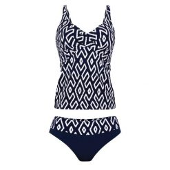 Tankini set Tribal Monotones. Niebieskie stroje kąpielowe damskie ANITA ACTIVE, bez wzorów, z elastanu. Za 619.00 zł.
