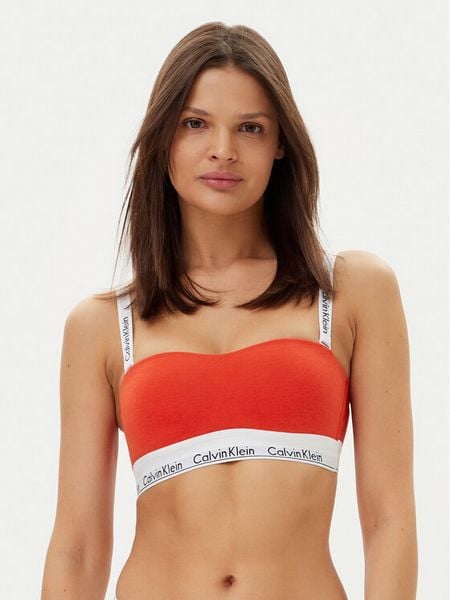Calvin Klein Underwear Biustonosz top 000QF7628E Czerwony. Czerwone biustonosze Calvin Klein Underwear, xs, bez wzorów, z bawełny, bez kołnierzyka, bez ramiączek. Za 119.99 zł.