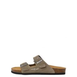 Sandały damskie Pepe Jeans Oban. Brązowe sandały damskie Pepe Jeans, bez wzorów, z jeansu, bez obcasa, bez zapięcia. W wyprzedaży za 274.00 zł.