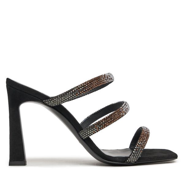 Klapki Pollini. Czarne klapki damskie Pollini, bez wzorów, bez obcasa, bez zapięcia. Za 1,889.00 zł.