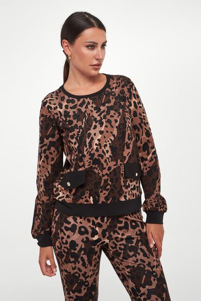 Bluza damska w panterkę LIU JO. Bluzy damskie Liu Jo, s, bez wzorów, bez ramiączek, bez kaptura. Za 589.00 zł.