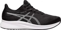 Buty damskie do biegania Asics Patriot 13 czarne 1012B312 001 37. Czarne obuwie sportowe damskie Asics, bez wzorów, bez zapięcia, do biegania. Za 278.36 zł.