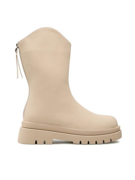 DeeZee Botki WS2601-01 Beżowy. Brązowe botki damskie DeeZee, bez wzorów, z tworzywa sztucznego, bez obcasa, na płaskiej podeszwie, bez zapięcia. Za 169.99 zł.