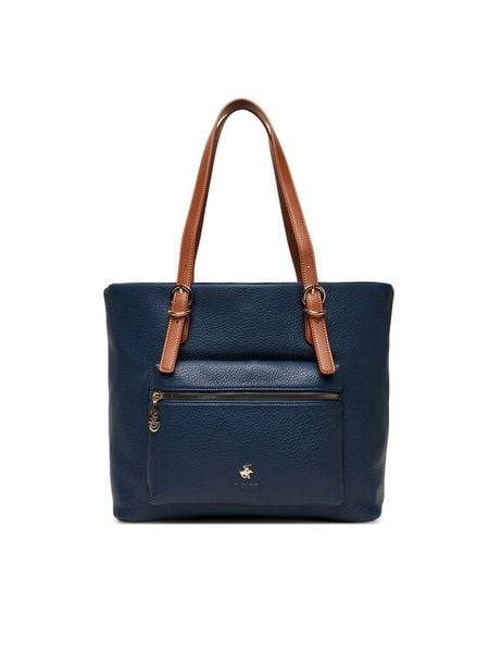 Beverly Hills Polo Club Torebka CEO-BHPC-C-001-08 Granatowy. Niebieskie shopperki damskie Beverly Hills Polo Club, bez wzorów, z materiału, bez dodatków. Za 249.99 zł.