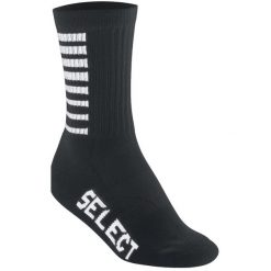 Skarpety piłkarskie treningowe męskie Select Striped czarne. Czarne skarpety męskie Select, bez wzorów. Za 53.66 zł.