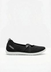 Buty typu barefoot marki Kappa z elastyczną podeszwą. Czarne obuwie sportowe damskie bonprix, bez wzorów, bez zapięcia. Za 159.99 zł.