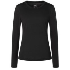 Longsleeve termoaktywny damski super.natural Arctic 230. Czarne bielizna sportowa damska super.natural, bez wzorów. Za 359.99 zł.