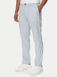 BOSS Chinosy Sanderson-L-3 50559595 Niebieski Regular Fit. Niebieskie eleganckie spodnie męskie Boss, bez wzorów, ze lnu. Za 679.99 zł.