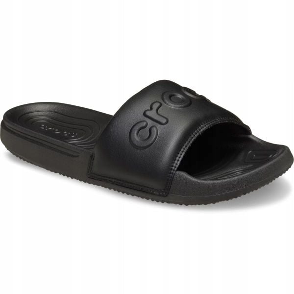 Klapki Dla Dorosłych Crocs All Day Slide. Czarne klapki damskie Crocs, bez wzorów, z materiału, bez obcasa, bez zapięcia. Za 139.00 zł.