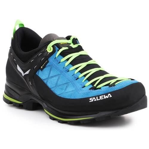 Buty trekkingowe męskie Salewa MS Mtn Trainer 2 Gtx. Niebieskie buty zimowe męskie Salewa, z materiału, bez zapięcia. Za 954.00 zł.