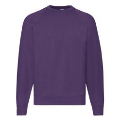 Męska Klasyczna Bluza Raglanowa. Fioletowe bluzy męskie fruit of the loom, m, bez wzorów, klasyczne, bez ramiączek, bez kaptura. Za 64.99 zł.