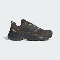 Buty trekkingowe adidas Terrex Skychaser AX. Brązowe trekkingi męskie Adidas, z materiału, bez zapięcia. Za 439.00 zł.