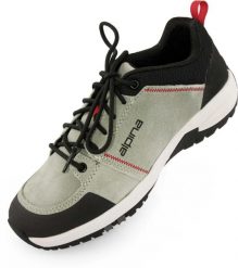 Skórzane buty trekkingowe unisex Alpina Opal Green. Zielone obuwie trekkingowe damskie Alpina, z materiału, bez zapięcia. Za 290.99 zł.