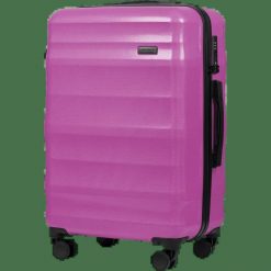 Walizka ŚREDNIA WINGS PC VULTURE 24" PINK. Czerwone walizki damskie Wings, bez wzorów, z materiału, małe. Za 229.90 zł.