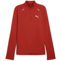 Bluza do biegania męska PUMA Run Cloudspun 1/4 Zip. Czerwone bluzy męskie Puma, m, bez wzorów, sportowe, bez ramiączek, bez kaptura. Za 309.99 zł.