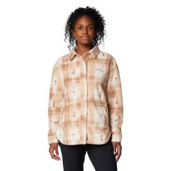 Kurtka sportowa damska Columbia Benton Springs Fleece Shirt Jacket II. Brązowe kurtki sportowe damskie Columbia, l, bez wzorów, z poliesteru, bez ramiączek, bez kaptura, trekkingowe. Za 159.99 zł.