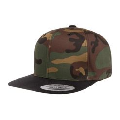 Dwukolorowa Czapka Z Daszkiem Camo. Czarne czapki damskie FLEXFIT, bez wzorów, z materiału. Za 80.99 zł.