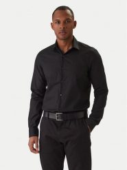 Calvin Klein Koszula LV019EU006 Czarny Slim Fit. Czarne koszule męskie Calvin Klein, m, bez wzorów, z bawełny, biznesowe, bez kołnierzyka, bez ramiączek. Za 369.99 zł.