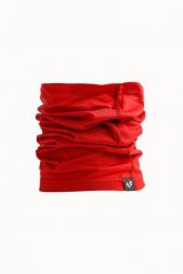 Komin na szyję trekkingowy wielofunkcyjny Woolona Merino. Czerwone szaliki męskie WOOLONA, bez wzorów, z materiału. Za 117.00 zł.
