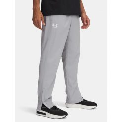 Spodnie WiatroodpoRNe Męskie Under Armour Warmup Bottoms. Szare spodnie sportowe męskie Under Armour, m, bez wzorów, do biegania. Za 129.99 zł.