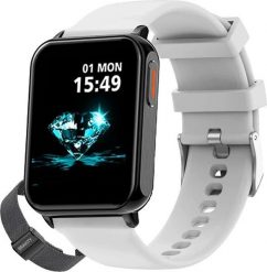 Smartwatch Gravity GT17-8 Biało-Czarny. Białe zegarki smartwatch Gravity, bez wzorów. Za 144.53 zł.