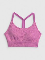 4F Biustonosz treningowy z niskim wsparciem - różowy XL/XXL. Czerwone bielizna sportowa damska 4F, xl, bez wzorów, z dzianiny. Za 119.99 zł.