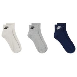 Skarpety Za Kostkę Unisex Adult Everyday Essential (zestaw 3 Sztuk). Białe skarpetki damskie Nike, bez wzorów. Za 117.99 zł.