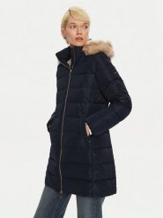 Tommy Hilfiger Płaszcz zimowy Heritage WW0WW43234 Granatowy Regular Fit. Niebieskie płaszcze damskie Tommy Hilfiger, na zimę, xs, bez wzorów, z syntetyku, bez kołnierzyka, bez kaptura. Za 1,009.00 zł.