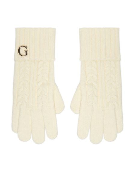 Guess Rękawiczki Damskie AW5382 POL02 Biały. Białe rękawiczki damskie Guess, z aplikacjami, z dzianiny. Za 179.99 zł.
