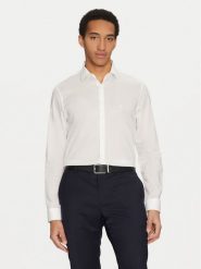 Calvin Klein Koszula K10K114356 Biały Regular Fit. Białe koszule męskie Calvin Klein, m, bez wzorów, z lyocellu, bez kołnierzyka, bez ramiączek. Za 229.99 zł.