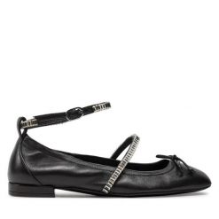 Baleriny Stuart Weitzman. Czarne balerinki damskie Stuart Weitzman, bez wzorów, bez obcasa, bez zapięcia. Za 1,009.00 zł.