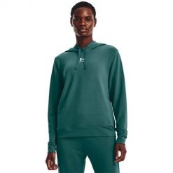Bluza sportowa damska Under Armour 1369855722. Zielone bluzy damskie Under Armour, m, bez wzorów, sportowe, bez ramiączek, z kapturem. Za 357.00 zł.