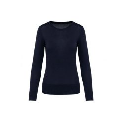 Suprima sweter z okrągłym dekoltem dla kobiet Kariban Premium. Czarne swetry nierozpinane damskie KARIBAN, xs, bez wzorów, z bawełny, eleganckie, bez kołnierzyka, bez ramiączek. Za 195.00 zł.