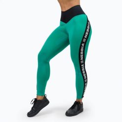 Legginsy treningowe damskie NEBBIA Iconic. Zielone legginsy damskie Nebbia, l, bez wzorów, na fitness i siłownię. Za 219.99 zł.