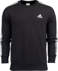 Adidas Bluza męska adidas Essentials French Terry 3-Stripes czarna IC9317 M. Czarne bluzy męskie Adidas, m, bez wzorów, bez ramiączek, bez kaptura. Za 198.86 zł.